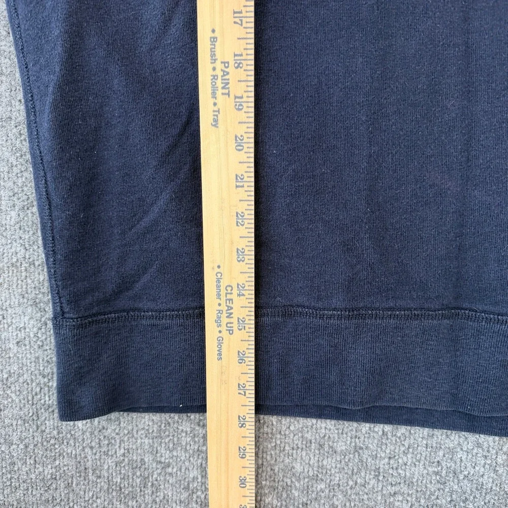 J Crew Vintage Fleece Sweatshirt Mens XL Blue V Notch Pullover Crewneck